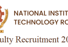 National Institute of Technology, Rourkela Wanted Assistant Professor, Associate Professor, and Professor