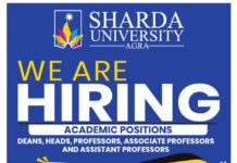 Faculty Recruitment 2026 at Sharda University , Uttar Pradesh