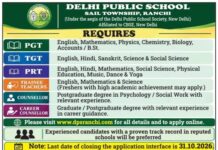 Teaching Vacancies at Delhi Public School, Ranchi Teaching Vacancies at Delhi Public School, Ranchi