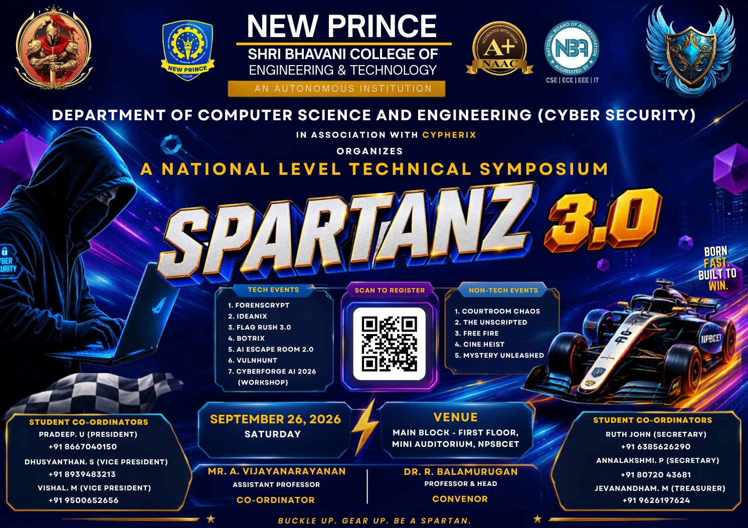 SPARTANZ 3.O - National Level Technical Symposium at Chennai, India