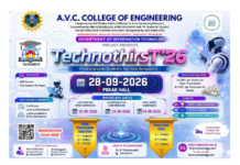 TECHNOTHIRST’26 – Student Level Technical Symposium at A.V.C. College Of Engineering, Mayiladuthurai TECHNOTHIRST’26 - Student Level Technical Symposium at A.V.C. College Of Engineering, Mayiladuthurai