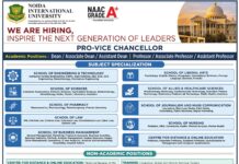 Noida International University, Uttar Pradesh, Wanted Professor, Associate Professor, Assistant Professor