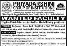 Priyadarshini Group of Institutions, Guntur- Professors /Associate Professors /Assistant Professors