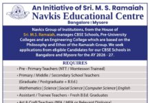 Teachers and Non-Teaching Staffs at Navkis Educational Centre, Bangalore & Mysore