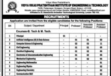 V V P Institute of Engineering and Technology, Solapur Wanted Teaching and Non-Teaching Positions