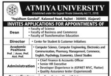 Academic Job Openings 2026 at Atmiya University, Rajkot