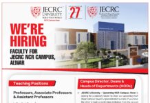 JECRC University, Alwar Faculty Recruitment 2026 – Apply for Professor & Dean Posts JECRC University, Alwar Faculty Recruitment 2026 – Apply for Professor & Dean Posts