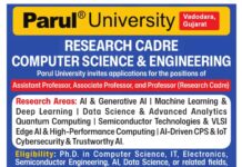 Assistant Professor Recruitment, Parul University Vadodara Assistant Professor Recruitment, Parul University Vadodara