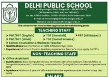 Teaching and Non-Teaching Jobs 2026 – Delhi Public School, Vindhyanagar, Madhya Pradesh