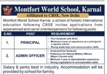 Faculty Vacancy at Montfort World School, Karnal Faculty Vacancy at Montfort World School, Karnal
