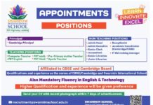 Teaching Vacancies at Swarrnim International School, Gandhinagar Teaching Vacancies at Swarrnim International School, Gandhinagar