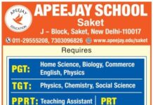 Apeejay School Saket Recruitment 2026 – Teaching Jobs in New Delhi Apeejay School Saket Recruitment 2026 – Teaching Jobs in New Delhi