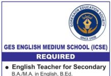 Faculty Recruitment at GES English Medium School, Mumbai, Maharashtra Faculty Recruitment at GES English Medium School, Mumbai, Maharashtra