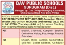 Faculty Hiring at DAV Public Schools, Gurugram Faculty Hiring at DAV Public Schools, GurugramÂ