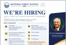 Academic Careers at National Public School, SMV Bangalore Academic Careers at National Public School, SMV Bangalore