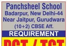 Teaching Vacancies at Panchsheel School, New Delhi Teaching Vacancies at Panchsheel School, New Delhi
