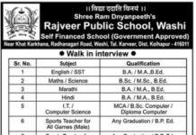 Teaching Jobs at Rajveer Public School, Washi Teaching Jobs at Rajveer Public School, Washi