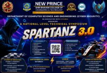 SPARTANZ 3.O – A National Level Technical Symposium at New Prince Shri Bhavani College of Engineering & Technology, Chennai, India SPARTANZ 3.O - National Level Technical Symposium at Chennai, India